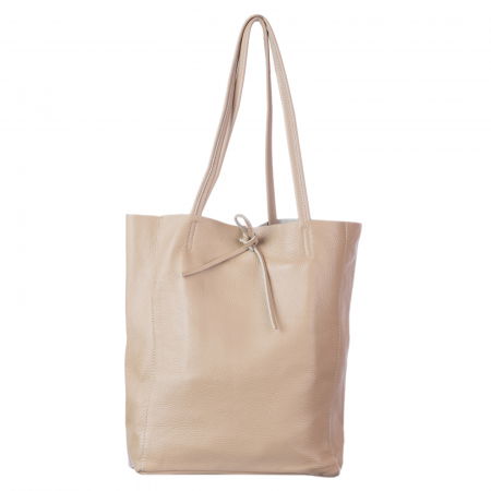 Geanta shopper bej din piele naturala [1]