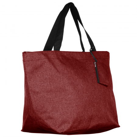 Genți din Material Textil - Geanta shopper multifunctionala medie din material textil panzat, bordo