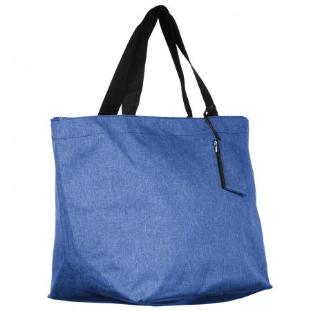 Geanta shopper multifunctionala medie din material textil panzat, albastru pastel [2]