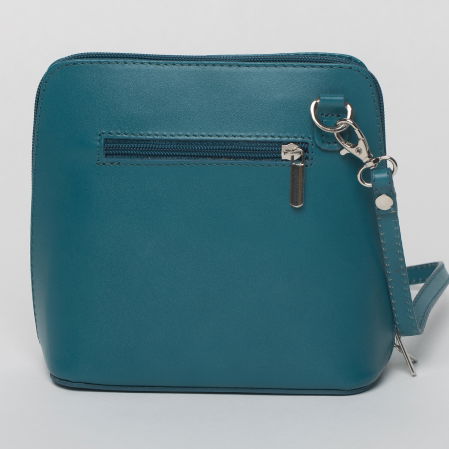 Geanta crossbody, turcoaz, din piele naturala [1]