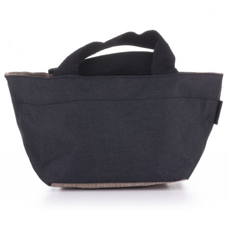 Borsete - Gentuta cosmetice din material textil panzat, neagra