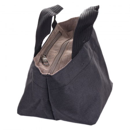 Gentuta cosmetice din material textil panzat, neagra [1]