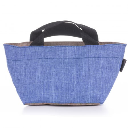 Borsete - Gentuta cosmetice din material textil panzat, albastru
