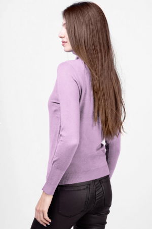 Helanca masura mai mare, din tricotaj cu guler inalt, lila [2]