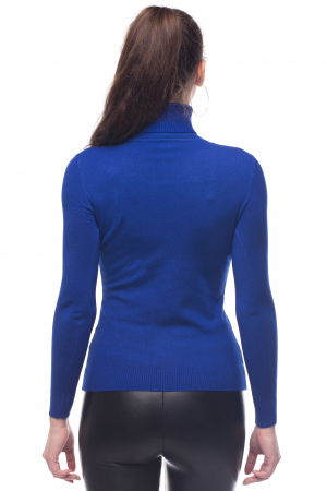 Helanca pulover cu guler inalt, albastru electric [1]