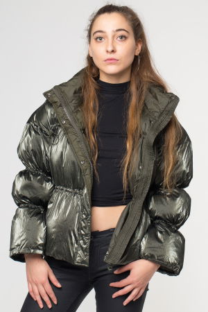 Geaca fashion kaki, cu snururi [1]