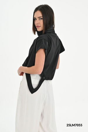 Jacheta scurta cu guler inalt , oversize [1]