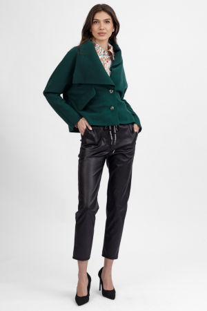 Jacheta scurta, din stofa verde inchis, uni [1]