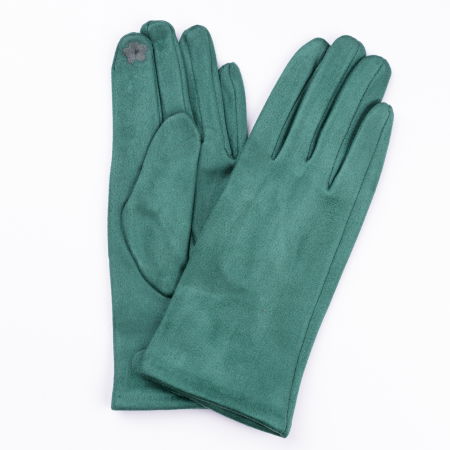 Mănuși - Manusi dama verzi din material textil catifelat