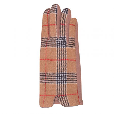 Manusi dama, textil cu fata ecosez predominant bej [1]