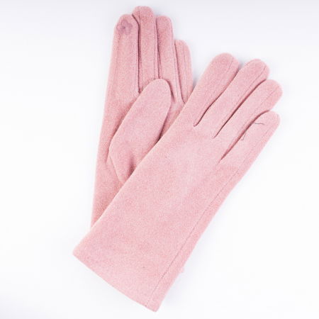 Mănuși - Manusi simple dama roz din material textil
