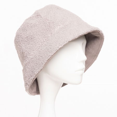 Palarie clos reversibila cu o fata blanita si o fata catifelata, gri deschis [1]