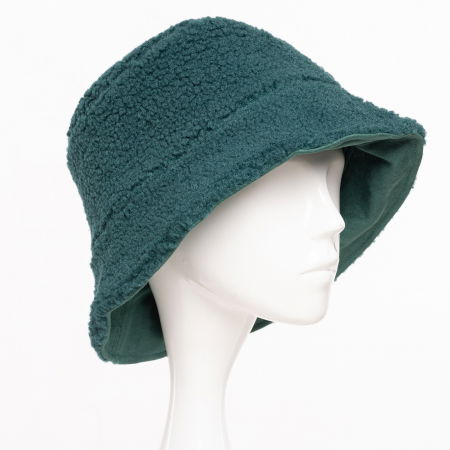 Palarie clos reversibila cu o fata blanita si o fata catifelata, verde [1]