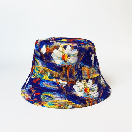 Pălarii - Palarie unisex cu doua fete imprimata cu reproducere dupa o pictura cu nuferi