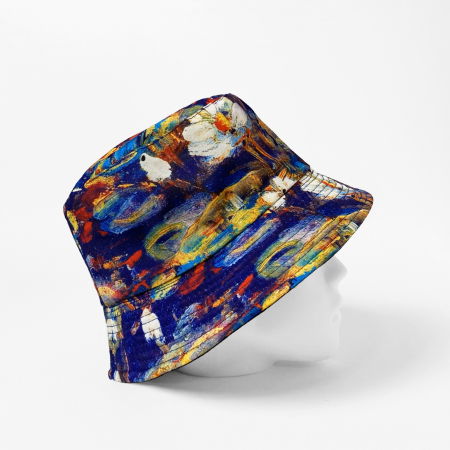 Palarie unisex cu doua fete imprimata cu reproducere dupa o pictura cu nuferi [1]