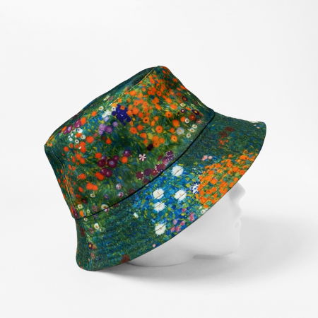 Palarie unisex cu doua fete imprimata cu reproducere dupa " Camp cu maci" de Claude Monet [1]