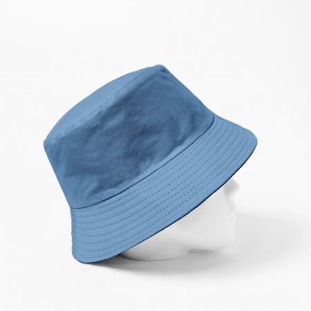 Palarie unisex cu doua fete, bleu si negru, din bumbac [1]