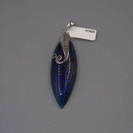 Pandantiv statement din argint 925, cu paua shell in forma de lacrima [1]