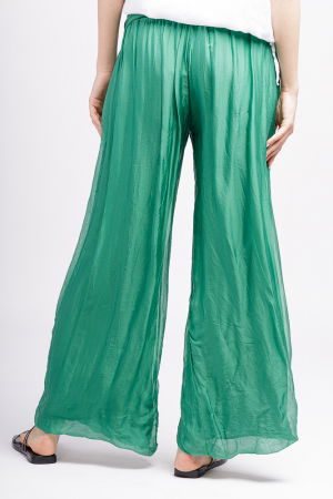 Pantaloni verzi din matase si vascoza,, tip salvari [3]