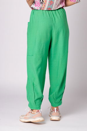 Pantaloni verzi, masura mare, cu curea, din vascoza [2]