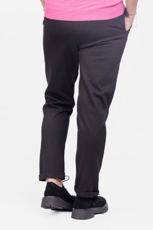 Pantaloni lungi negri, cu funda in talie [2]