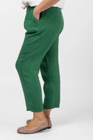 Pantaloni verzi, pana, cu snur alb, din in [1]