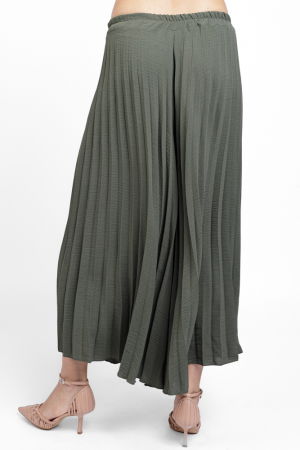 Pantaloni plisati, largi si drepti, kaki [1]