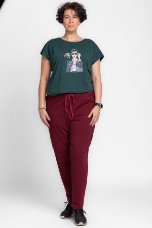 Pantaloni bordo casual sport din bumbac cu buzunare laterale [3]