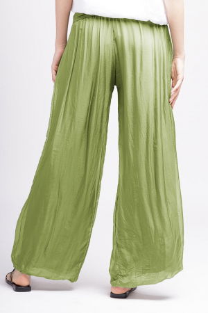 Pantaloni verde oliv din matase si vascoza,, tip salvari [2]