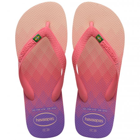 Papuci Havaianas din cauciuc natural, roz si mov [3]