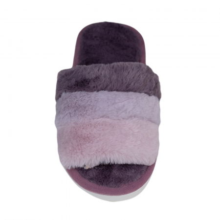 Papuci de casa cu trei nuante de mov, lila si roz [2]
