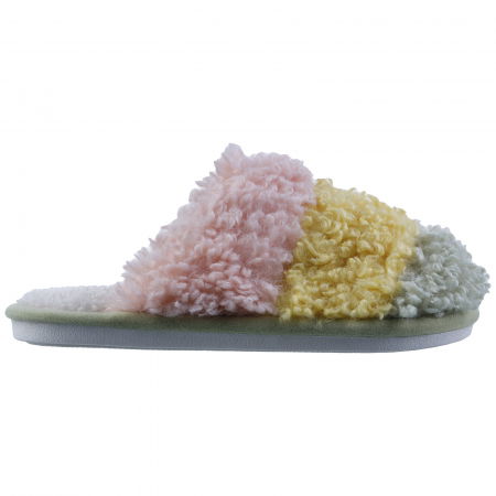 Papuci de casa imitatie blana de oaie in 3 culori, roz, galben si verde [2]