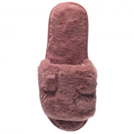 Papuci de casa roz cu decoratiune gene argintii [1]