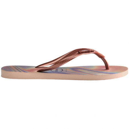 Papuci Havaianas slim din cauciuc natural,  degrade cu roz si mov [1]