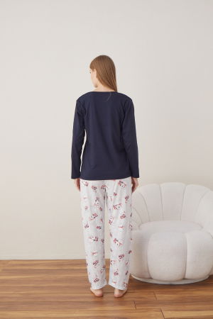 Pijama de Craciun din bumbac, doua piese cu prietenii lui Mos Craciun [1]