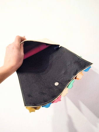 Plic ivoire din piele naturala, cu maci multicolori [1]