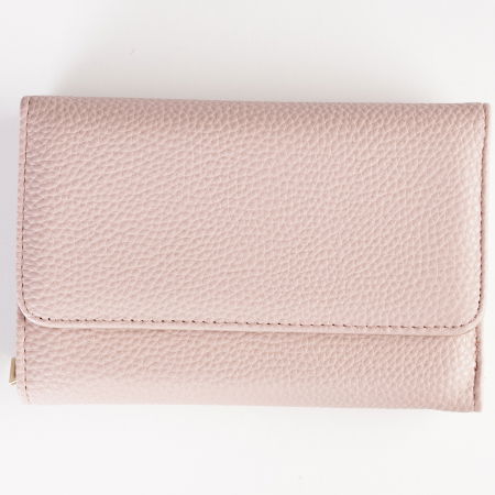 Portofele - Portofel din piele naturala, cu capsa, roz