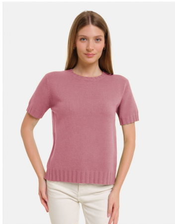 Pulover cu maneca scurta, la baza gatului, negru [1]