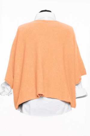 Pulover versatil cu maneca fluture din vascoza, piersica [1]