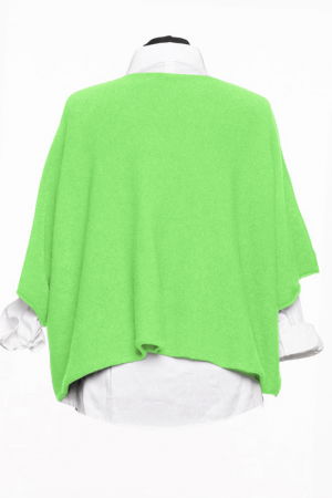 Pulover versatil cu maneca fluture din vascoza, verde praz [1]