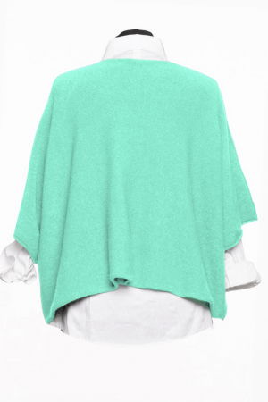 Pulover versatil cu maneca fluture din vascoza, verde menta [1]