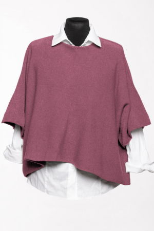 Îmbracaminte Noutați - Pulover versatil cu maneca fluture din vascoza, roz inchis