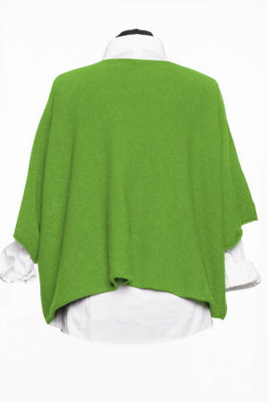 Pulover versatil cu maneca fluture din vascoza, verde crud [1]