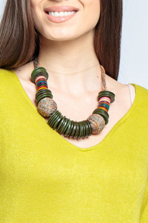 Rochie `A line` midi, din jerseu moale cu imprimeu pana, verde lime [3]