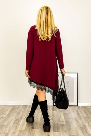 Rochie asimetrica, in colt, bordo cu dantela neagra [3]