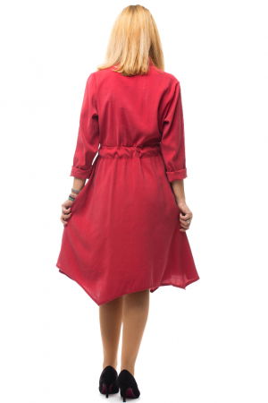 Rochie bordo, midi, matasoasa, tip camasa [3]