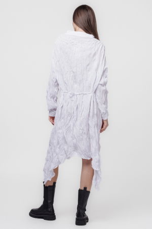 Rochie camasa creponata, in colturi, alba [3]
