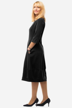 Rochie lalea cambrata neagra, cu fermoar pe spate [1]