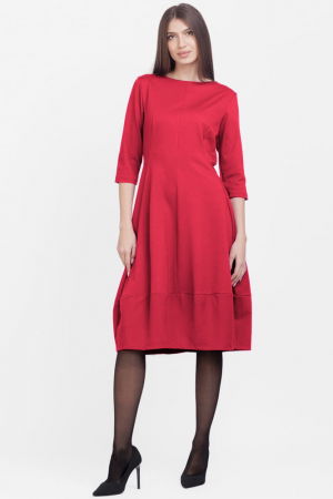 Rochii Elegante & Office - Rochie lalea din jerseu de bumbac, fucsia inchis