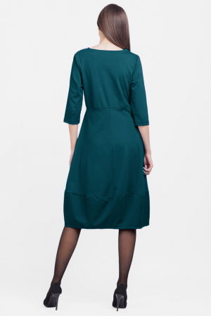 Rochie lalea din jerseu de bumbac, turcoaz inchis [2]